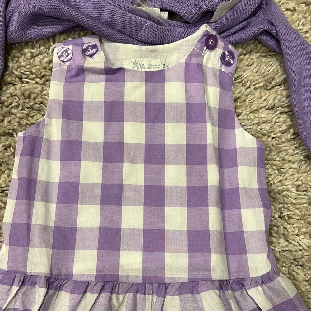 EPK NWT purple dress with sweater 12m - Picture 4 of 5